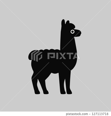 Cute sheep (grass mud horse), large eyes, simple design, suitable for children's Japanese costumes. Cute sheep (grass mud horse), large eyes, simple design, suitable for children's Japanese costumes. 127113718