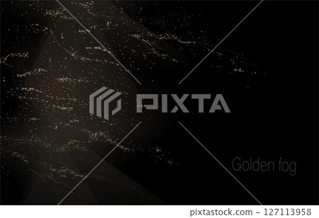 Isolated design element, abstract chaotic tinsel pattern on black background 127113958