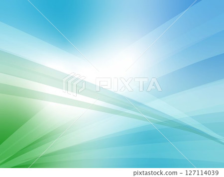 Simple and transparent wave line abstract background_light blue x green 127114039