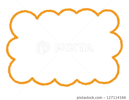 Cute crayon-style frame in orange 127114166