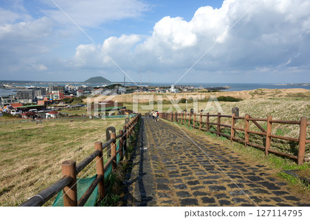 Seongsan Ilchulbong is a famous scenic spot on Jeju Island. 127114795