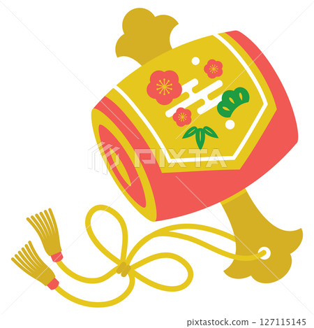 日本風格的木槌圖示插圖 127115145