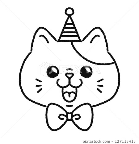 快樂貓線描 快樂貓線描 127115413