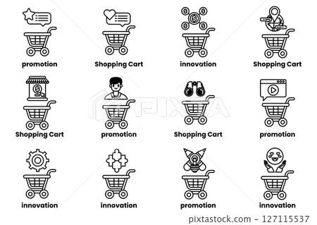 Shopping cart with a man in it 127115537