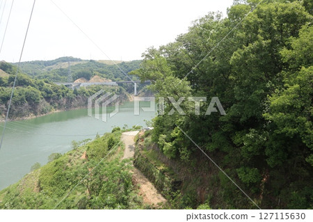 大阪府茨城縣茨城縣茨城縣大壩公園景色,這裡有日本最長的吊橋 大阪府茨城縣茨城縣茨城縣大壩公園景色,這裡有日本最長的吊橋 127115630