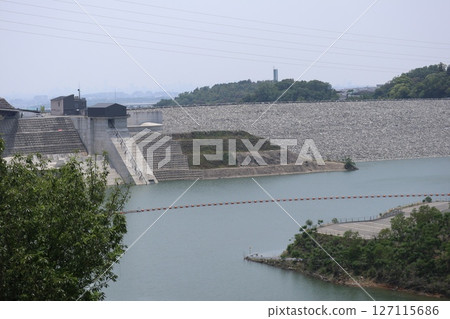 View of Dam Park Ibakita in Ibaraki City, Osaka Prefecture, home to Japan's longest suspension bridge View of Dam Park Ibakita in Ibaraki City, Osaka Prefecture, home to Japan's longest suspension bridge 127115686
