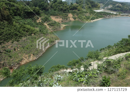 大阪府茨城縣茨城縣茨城縣大壩公園景色，這裡有日本最長的吊橋 127115729
