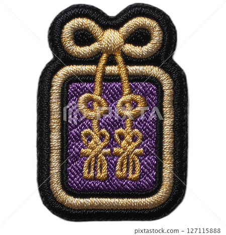 紫色護身符式刺繡補丁 127115888