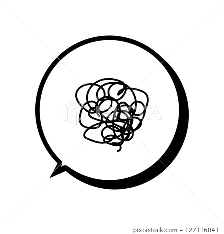 帶有陰影的渦旋形語音泡沫 帶有陰影的渦旋形語音泡沫 127116041