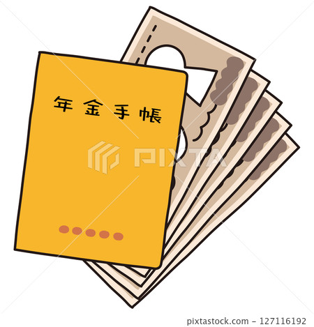 退休金簿和錢退休金 127116192