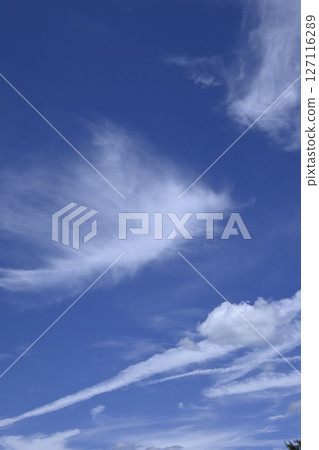 Summer blue sky and white clouds 127116289