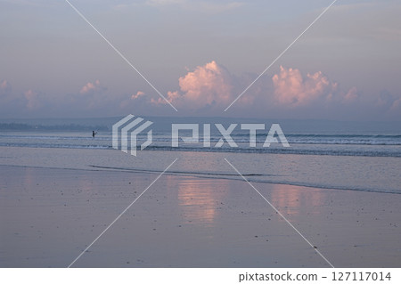 Waves and sunrise at Kuta Beach in Bali Waves and sunrise at Kuta Beach in Bali 127117014
