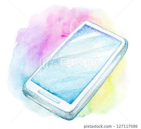 Watercolor illustration smartphone 127117086