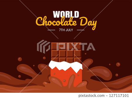 Cute Chocolate Themed Vector for Social Media Posting on World Chocolate Day Background Cute Chocolate Themed Vector for Social Media Posting on World Chocolate Day Background 127117101