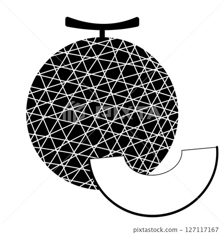 簡單的甜瓜圖示單色 127117167