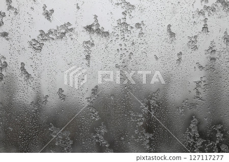 On a snow day, splashes on the window. On a snow day, splashes on the window. 127117277