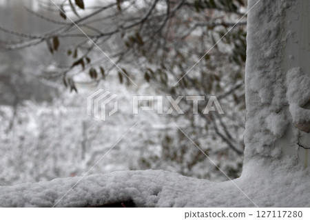 Urban winter landscape after a snowfall. Urban winter landscape after a snowfall. 127117280