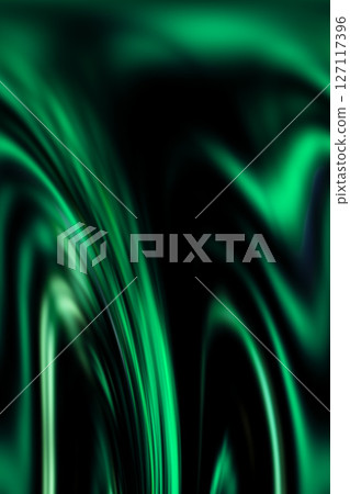 Aurora-like green swirl pattern on a black background Aurora-like green swirl pattern on a black background 127117396