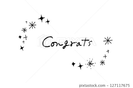 Congrats | Handwritten message with glitter Congrats | Handwritten message with glitter 127117675