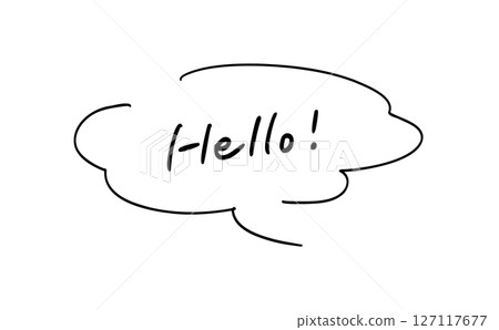 你好! | 對話泡泡的手寫訊息 你好! | 對話泡泡的手寫訊息 127117677