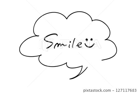 smile | Handwritten message with speech bubble smile | Handwritten message with speech bubble 127117683