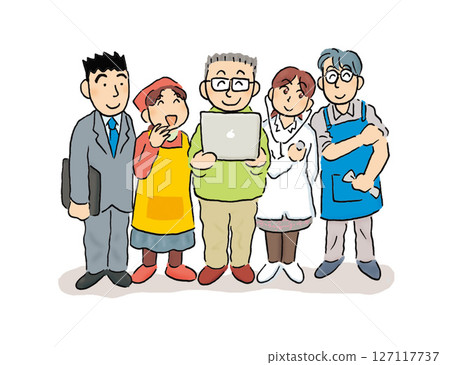 People who work with a sense of fulfillment 127117737
