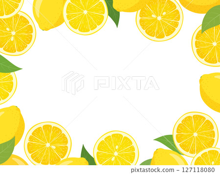Lemon refreshing frame_vector illustration Lemon refreshing frame_vector illustration 127118080