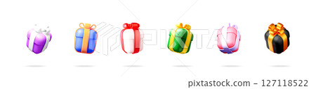 colorful wrapped gift boxes for holidays colorful wrapped gift boxes for holidays 127118522