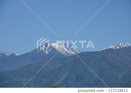 北阿爾卑斯山的春天仍有積雪 北阿爾卑斯山的春天仍有積雪 127118611