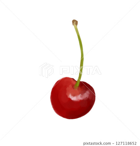 Cherries drawn in oil painting style 2 Cherries drawn in oil painting style 2 127118652