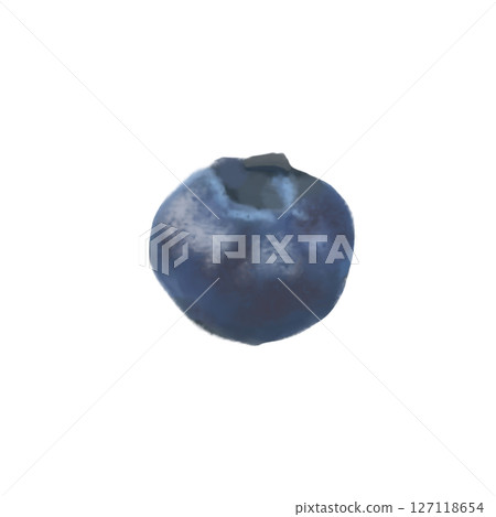 油畫風格藍莓插圖3 127118654