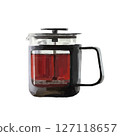 Oil painting of French press coffee 127118657