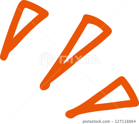 Notice, attention, icon, handwritten, orange, triangle Notice, attention, icon, handwritten, orange, triangle 127118864