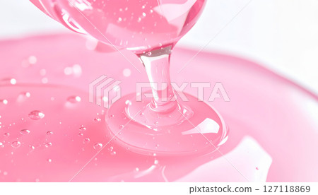 新鮮粉紅色美容凝膠滴落的美麗微距照片(AI 生成的圖像) 新鮮粉紅色美容凝膠滴落的美麗微距照片(AI 生成的圖像) 127118869
