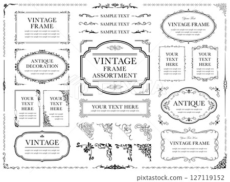 黑色復古框架和裝飾品套裝 1 127119152