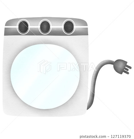 washing machine hand drawn transparency illustration washing machine hand drawn transparency illustration 127119370