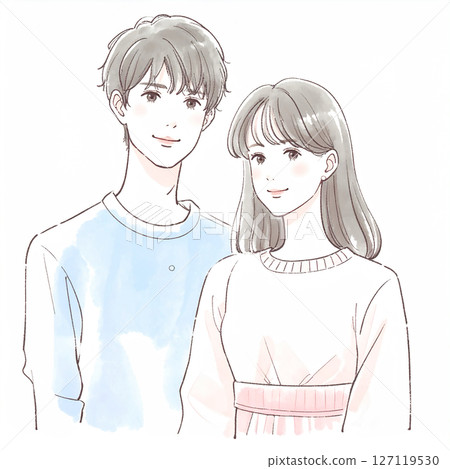 男女、情侶、夫妻、情人、伴侶的插畫素材 127119530
