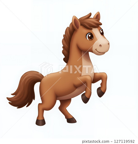 可愛的馬插畫 可愛的馬插畫 127119592