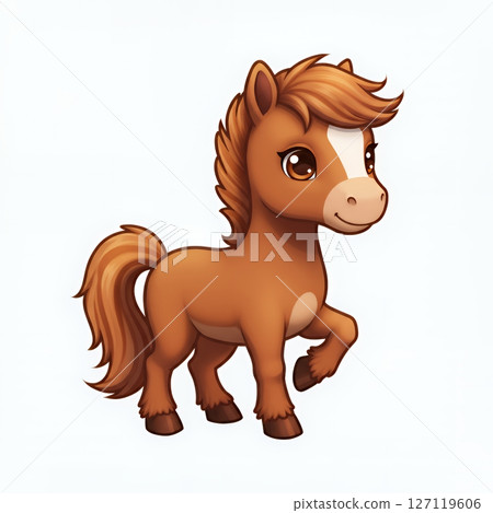 Cute horse illustration Cute horse illustration 127119606