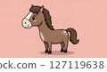 Cute horse illustration 127119638