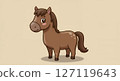 Cute horse illustration 127119643