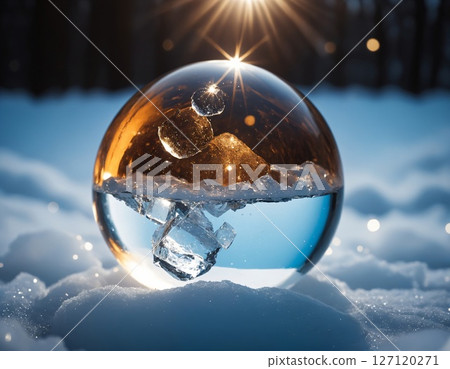 A transparent sphere in the middle of winter 127120271