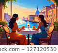 [Adobe Firefly] Relaxing with a cup of coffee at a cafe in Venice 47 127120530