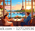 [Adobe Firefly] Relaxing with a cup of coffee at a cafe along the Seine 42 127120536