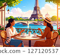 [Adobe Firefly] Relaxing with a cup of coffee at a cafe along the Seine 41 127120537