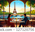 [Adobe Firefly] Relaxing with a cup of coffee at a cafe along the Seine 40 127120756