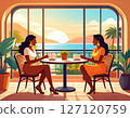 [Adobe Firefly] Relaxing at a cafe drinking coffee 37 127120759