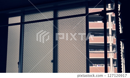 Slightly open glass window 127120917