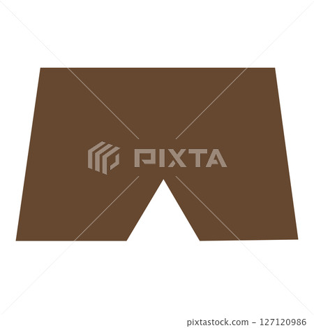 Simple brown shorts icon 127120986