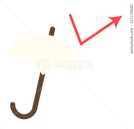 Parasol icon to block sunlight (UV and heat protection) 127120987